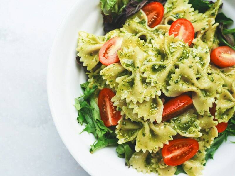 Pesto farfalle salad