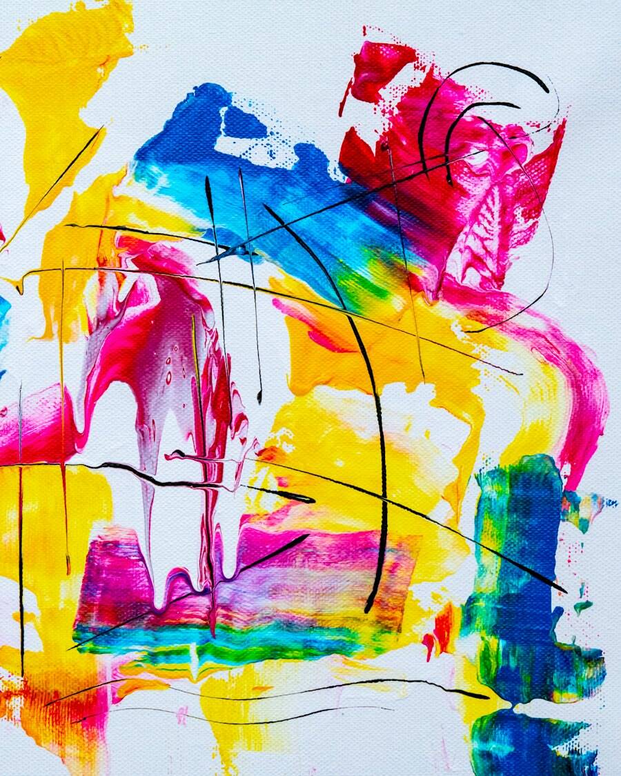 Holi, Acrylic on canvas · 30 × 40 cm