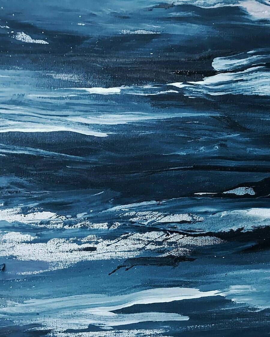 Tide, Acrylic on canvas · 60 × 90 cm