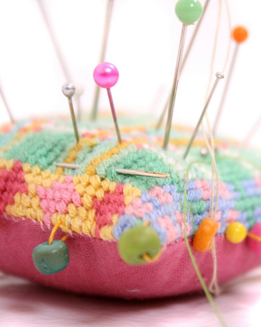 Crochet pin cushion